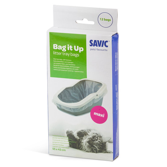 Savic Nestor "Love" Impression Litter Box - 12 x Bag it Up Maxi litter tray bags