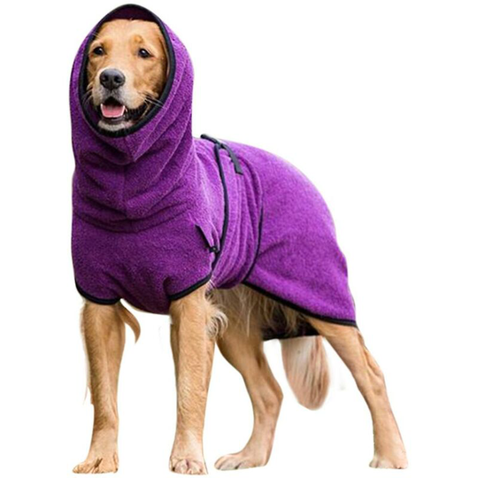 Pet Dog Clothes Terry Cloth Drying Bathrobe Coat Puppy Warmer Clothes (XXXL)
