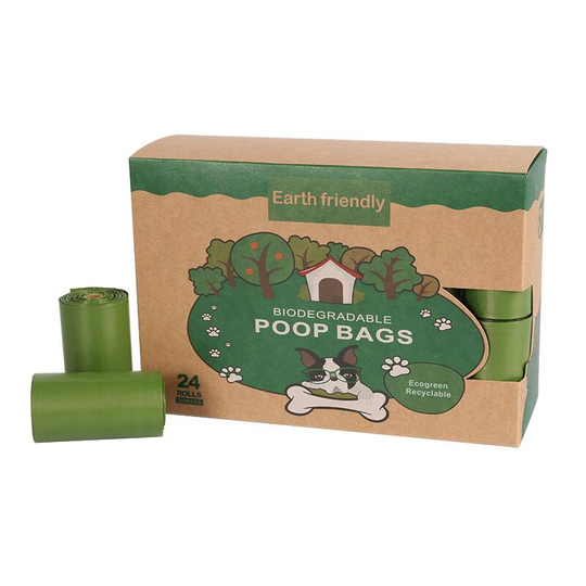 Pogi's Poop Bags - 24 Unscented Rolls (360 Bags) - Large, Biodegradable, Leak Proof