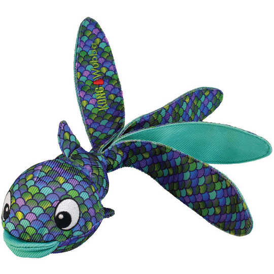 Wubba Finz Flying Fish Dog Toy (l) (Blue) - Blue - Kong