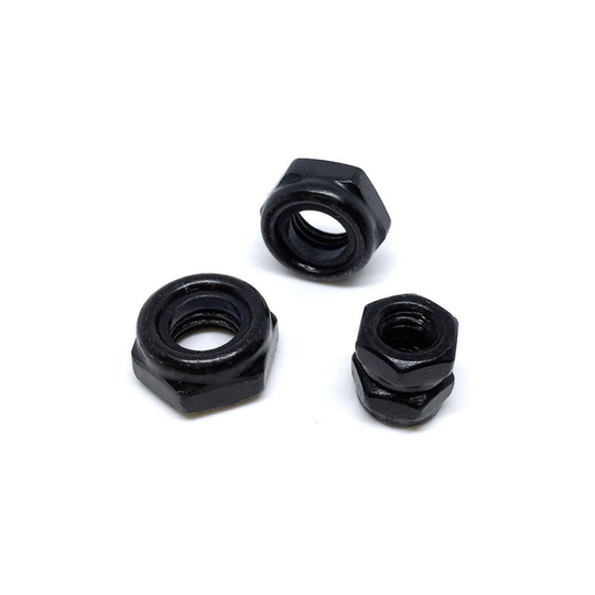Betterlifegb - M8 x1.25mm Nylon Insert Hex Lock Nuts, Carbon Steel Black Zinc Plated, Pack of 50