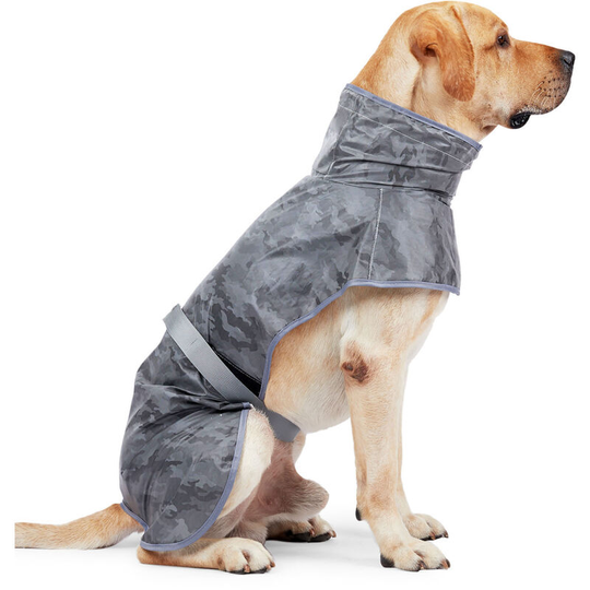 Dog Jacket Reflective Waterproof Night Jackets - Grey,3X-Large