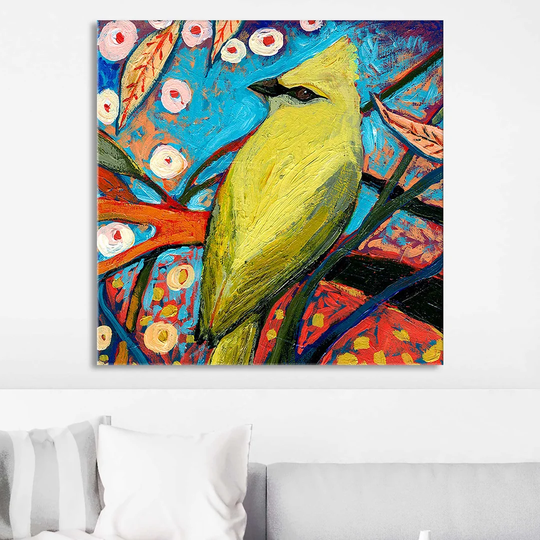Bird XII by Jennifer Lommers - 1-Piece Wrapped Canvas Square Painting Print Canvas
