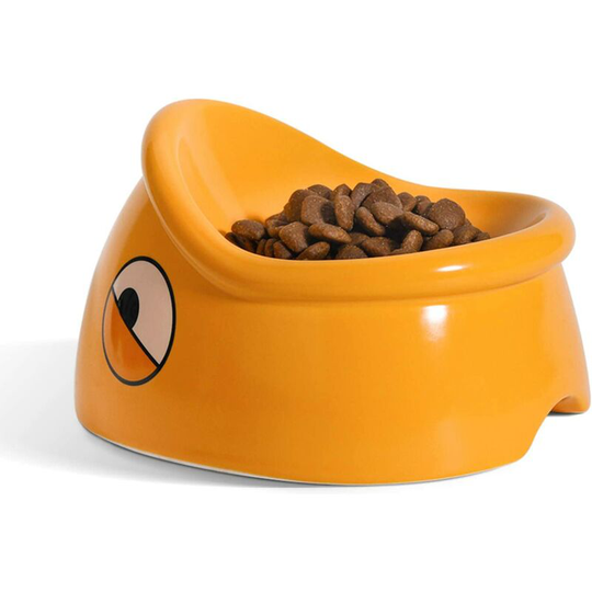 Ceramic Food and Water Bowl, Raised Sloping Cat Bowl, Non-Slip Food and Water Bowl