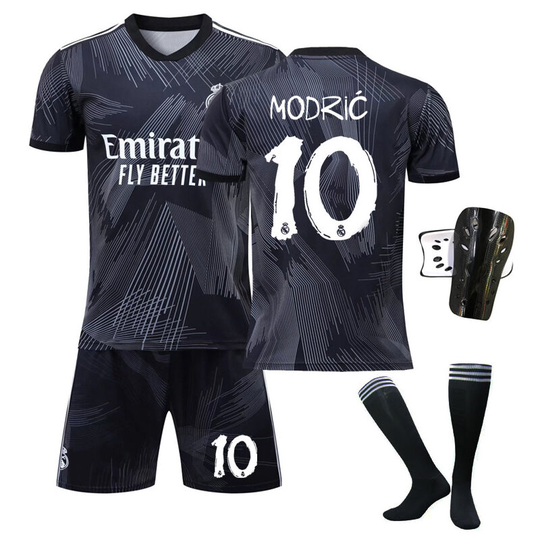 Real Madrid 120th Anniversary Y3 Co branded Shirt Set No.10 with socks+protective gear, children's size 22