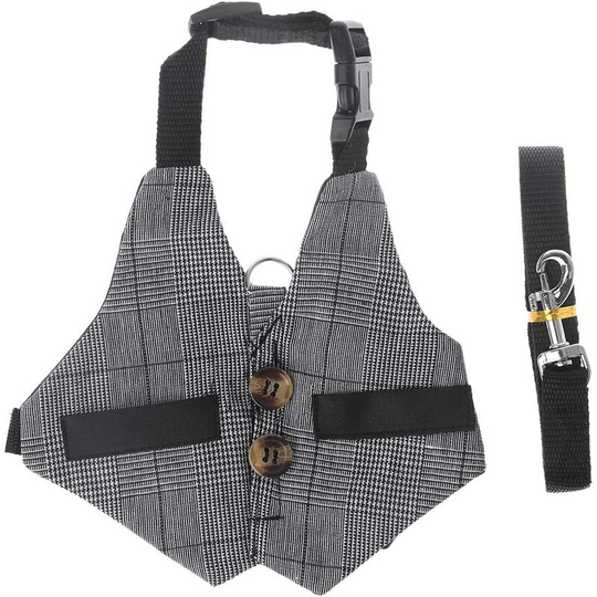 Multifunctional Rabbit Harness Leash for Small Pets Chinchillas Guinea Pig Vest Clothes (l)
