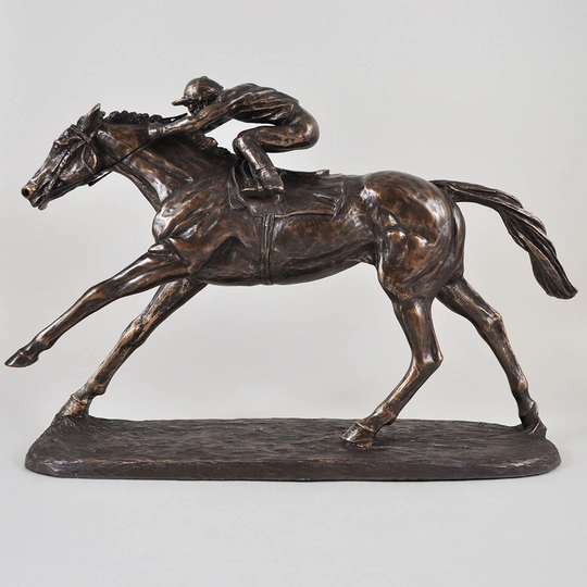 Animal Flat Racing Running Horse Figurine