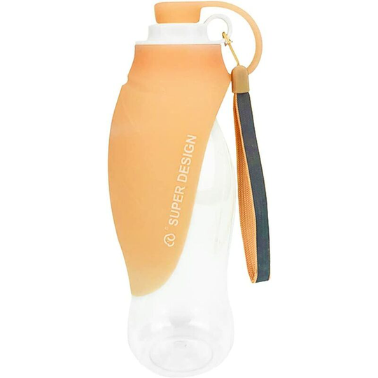 Portable Dog Bottle Silicone Travel Water Bottle - Orange - Orange