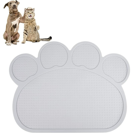 Dog Cat Bowl Mat Silicone Pet Food Mat Non-Slip Feeding Mat