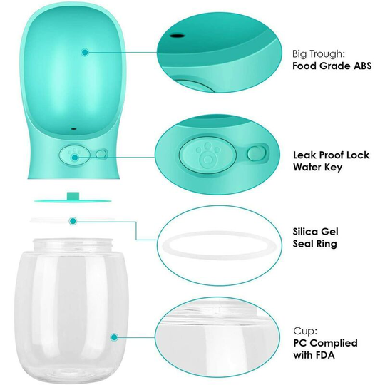 Gift - Dog Water Bottle, Portable Travel Bottle Dog and Cat Pet Travel Water Drink Bottle