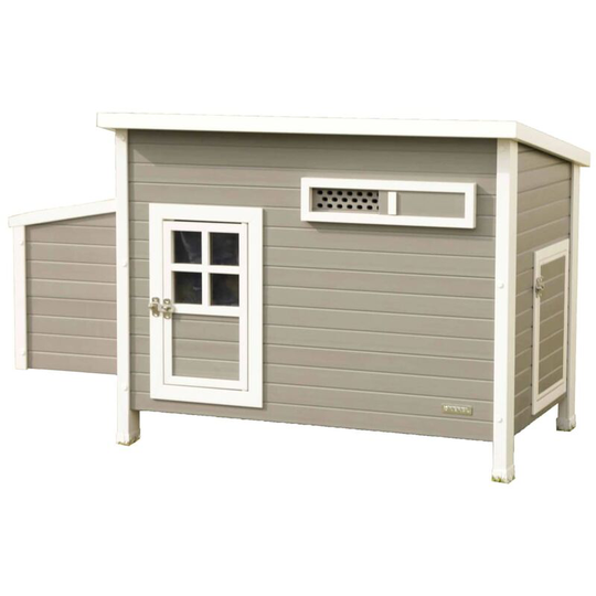 Kerbl - eco Chicken Pen Barney Plastic 137x73x83 cm Grey and White Grey