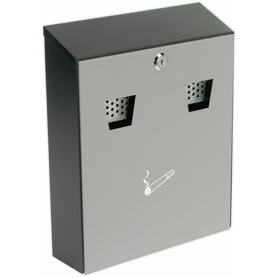 Loops - Wall Mounted Cigarette Bin - Fittings Included - Commercial Building Litter Bin
