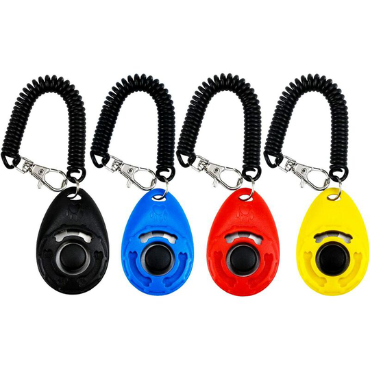 Soekavia - Craft Pet Training Clicker with Wrist Strap Dog Training Clicker Set Clicker Training Tools for Dog, Cat, Bird, Horse, etc 4pcs