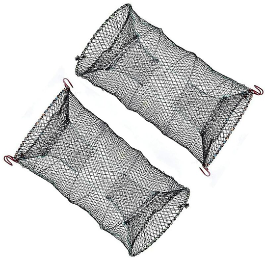 Heguyey - Fish Trap Net Fishing Net Cage Pack of 2 Foldable Fishing Net Fishing Net Portable Portable Folded Fishing Net for Catching Crab Eel