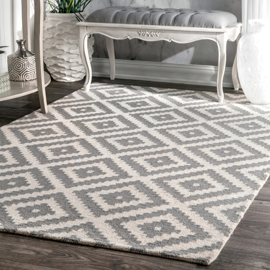 Obadiah Hand-Tufted Wool Grey/Ivory Rug