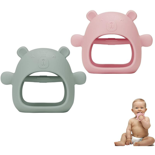 Betterlifegb - Bear Never Drop Silicone Teething Toys for Babies 0-6 Months 6-12 Months Baby Teething Toys for Sucking Needs Teethers Toys for Babies