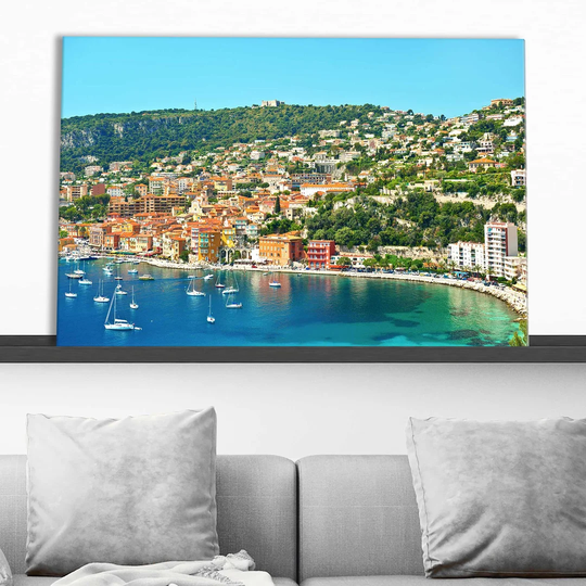 Villefranche-Sur-Mer, Cote D'azur - Wrapped Canvas Photograph