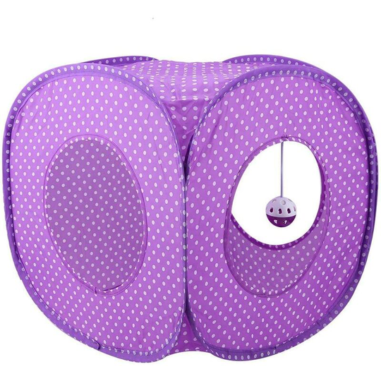 Cat Tunnel Waterproof Oxford Dot Tent Foldable Pop Up Cat Cube Tent Hide Tunnel Indoor Outdoor Interactive Toy for Cat Kitten Kitty