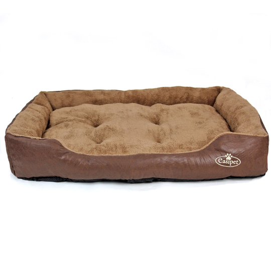 XX-Large Dog Bed in Faux Leather Fur Fleece Easipet