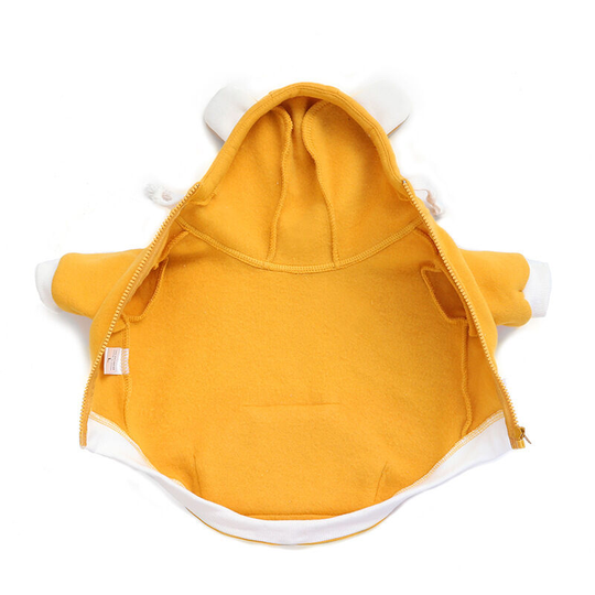 Autumn and winter pet clothing fleece warm and comfortable dog sweatshirt small bear transforming clothes lawn dog clothes m (chest 45', neck 30'