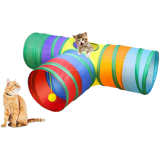 Cat Tunnel Pet Tube Foldable Toy Indoor Outdoor Kitty Rabbit Puppy Toy for Puzzle Exercises Hide and Seek Training