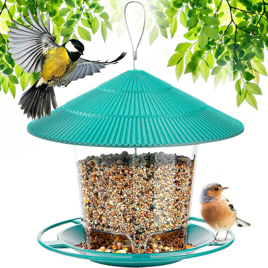 Heguyey - Hanging Bird Feeder Large Capacity Bird Feeder for Small Wild Birds Outdoor Garden Park