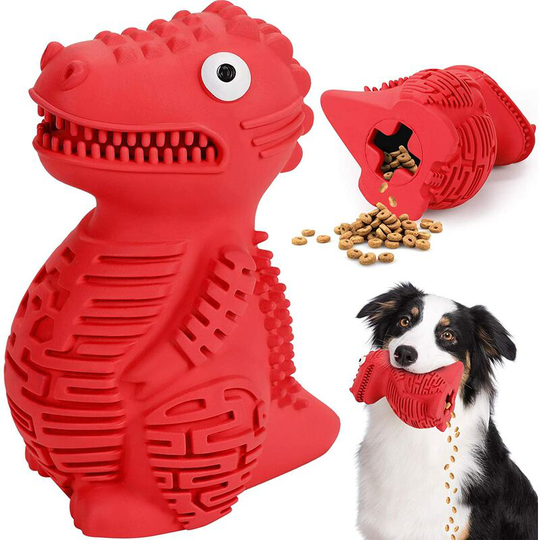 Indestructible Dog Toy Big Dog, Rubber Interactive Chew Toys, Toothbrush for Medium Large Puppy Pet