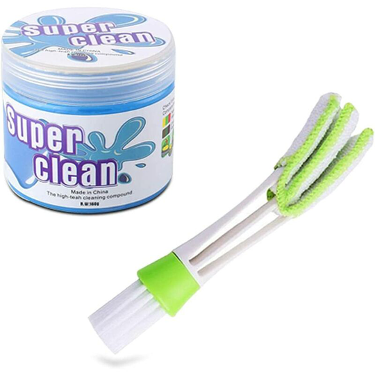 Universal keyboard cleaner with multifunctional brush, super sticky cleaning gel for pc, laptop, air vent, furniture