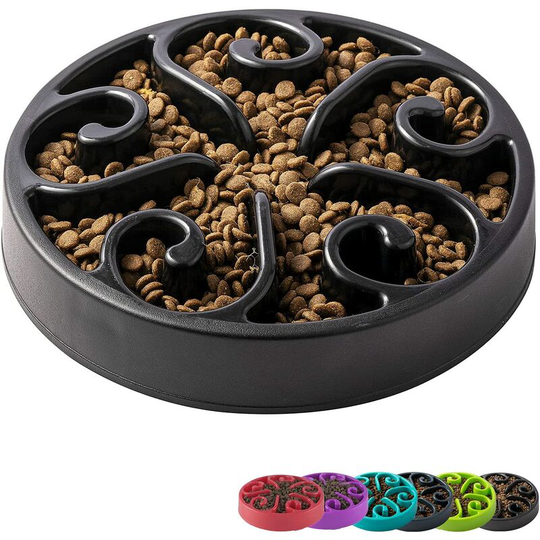 Slow Feeder Dog Bowl, Large 1600ml Pet Slow Down Feeding Dishes, Maze Interactive Dog Puzzle, Fun Feeder Bloat Stop Slo Bowl, Non Toxic & Anti