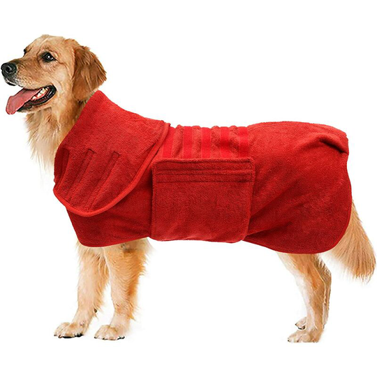 Quick Dry Pet Towel, Microfiber Stretch Cotton, Dog Bathrobe