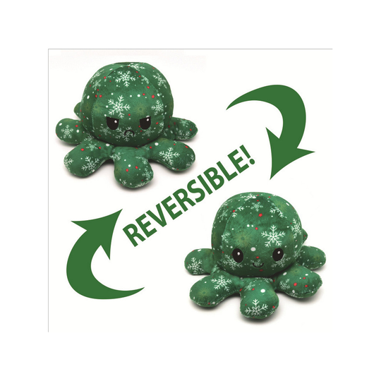 (Style 12) Reversible Octopus Plush Toys Double-Sided Flip