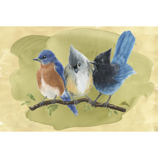 Bird Perch III by Annie Warren - Wrapped Canvas Painting
