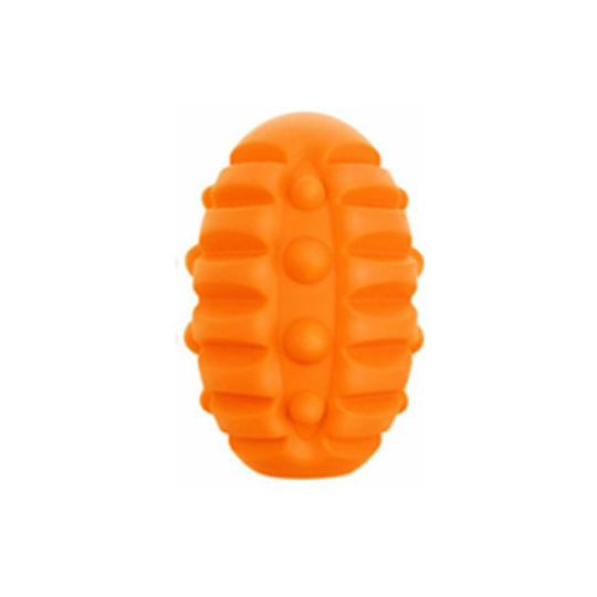 Dog Chew Toys for Aggressive Chewers, Indestructible Dog Toys Durable Interactive Rugby Chew Ball for Small/Medium/Large Dogs(Orange)