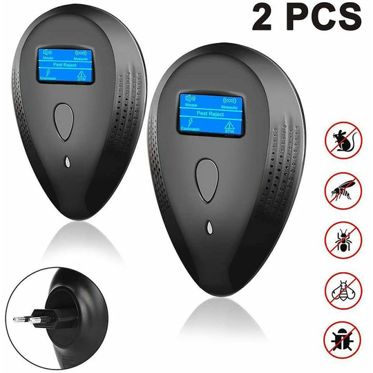 2pcs Repeller with ultrasonic pests, 3 levels of replica to adjustable levels level
