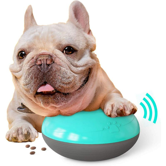 Dog Food Ball Small Food Dispenser Dog Intelligence Games Interactive Slow Eating Toy for Dogs and Cats (Blue) Soekavia