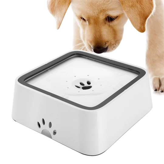 Dog Water Bowl, 2L Large Capacity Water Fountain Floating Plate Designed, Water Feeder Dispenser, Pet Automatic Water Food Bowl Non Spill Reduce Splas