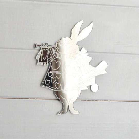 (45cm x 35cm) Alice in Wonderland's Original White Rabbit Engraved Acrylic Mirror