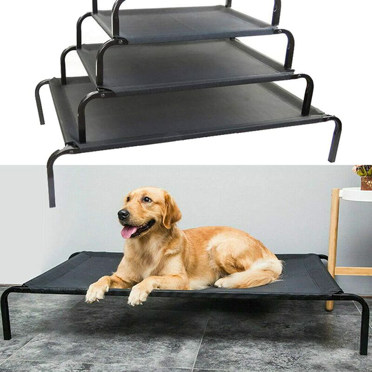 Metal Frame Dog Cot Elevated Pet Bed Raised Dog Pet Bed with Breathable Mesh &No-Slip Rubber Feet, Lightweight & Portable Bed For Indoor Outdoor