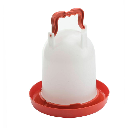 Deluxe Heavy Duty Poultry Drinker (3L) (Red/White) - Red/White - Supa