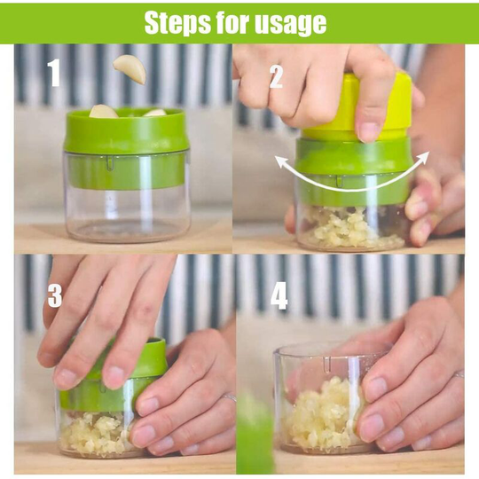 5 garlic presses, professional garlic presses are easy to clean and cut, very durable, with storage tank, for garlic, nuts