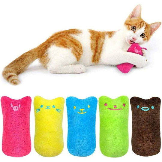 LangRay Catnip Plush Toy, 5pcs Catnip Catnip Toy, Creative Scratch Cat Pillow, Catnip Cushion, Chew and Teeth Cleaner, Suitable for All Cats and