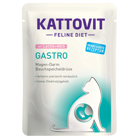 Kattovit Gastro Pouches 24 x 85g - Salmon & Rice