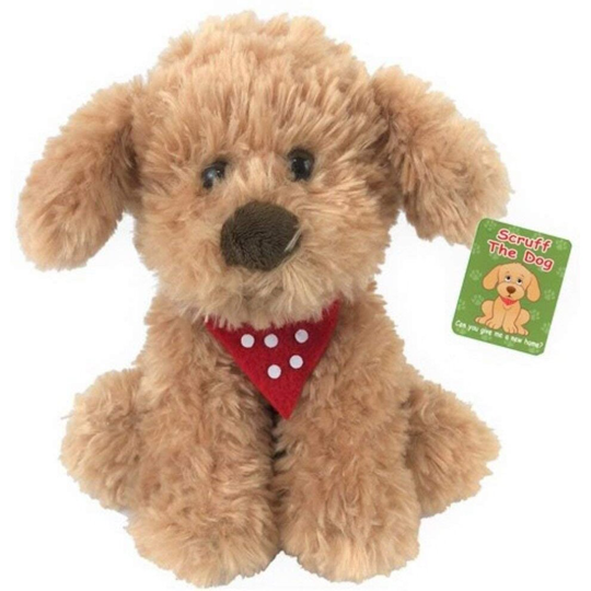 Plush 20cm, Scruffs The Cockapoo , Puppy Dog With Polka Dot neckerchief.NEWBORN