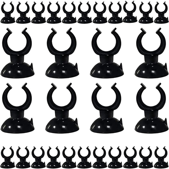 30 Pieces 30 × 20 mm pvc Aquarium Suction Cups Fish Tank Black