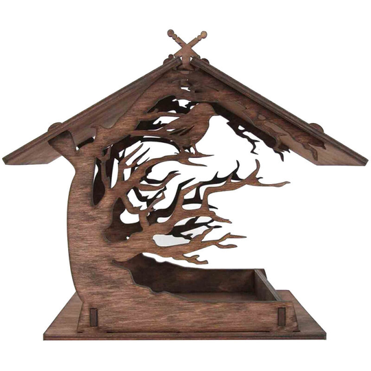 Bird Feeder Bird House diy Assembly Wooden Board Bird Nest Outdoor Garden Bird House,model: diy Kit