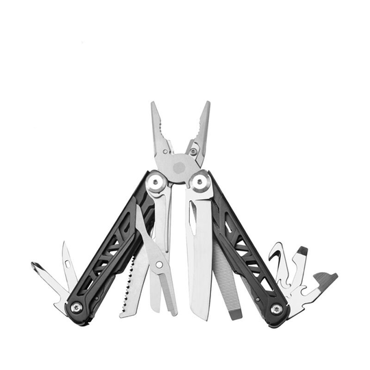 Muff - diy Multi-purpose Pliers with 17 Tools Including Pliers, Screwdrivers, Bottle Opener and More, Made of Stainless Steel,Nylon Case