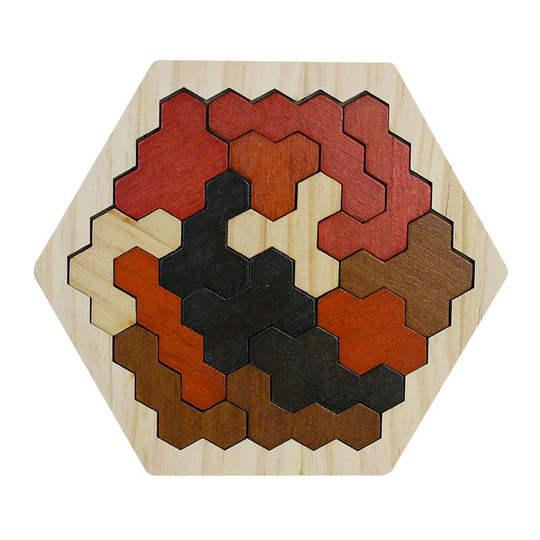 MUFF Wooden Toys, Variety Desktop Toy Puzzles Pine Honeycomb