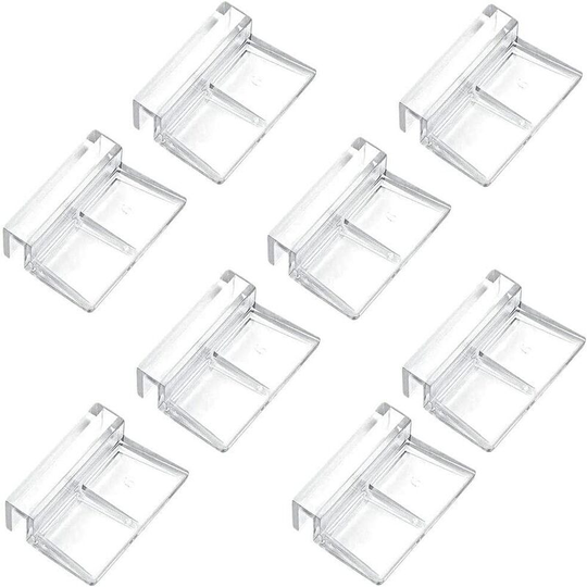 Aquarium cover clips 10 mm fish tank clips plastic lacalum cover clip support, light, 8 pieces