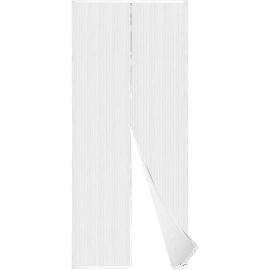Magnetic Screen Door, Anti Mosquito Mesh Fly Curtain, Magnetic Top-to-Bottom Seal (120x250cm,White) - Muff