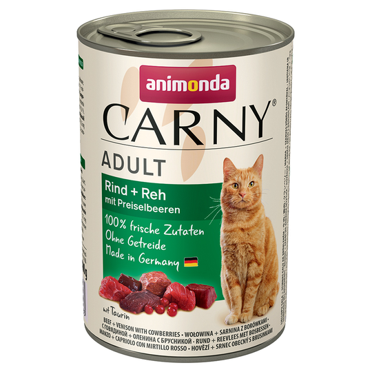 Animonda Carny Adult Saver Pack 12 x 400g - Chicken, Turkey & Duck Hearts
